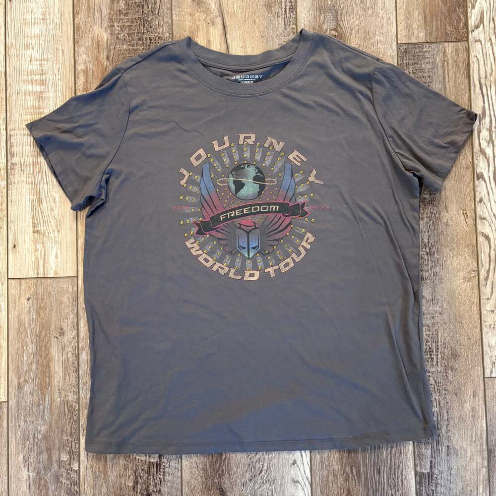 Journey Freedom World Tour 2023 Concert T Shirt Rock Band Tee Large